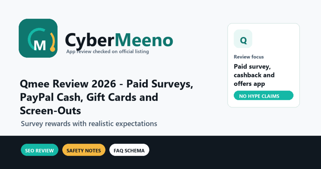 CyberMeeno featured image for Qmee review in 2026