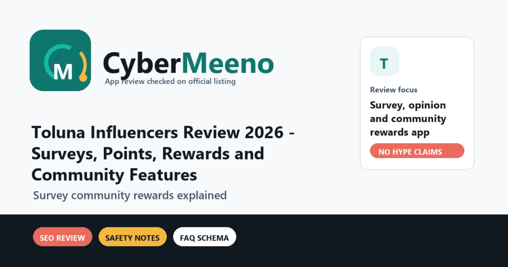 CyberMeeno featured image for Toluna Influencers review in 2026